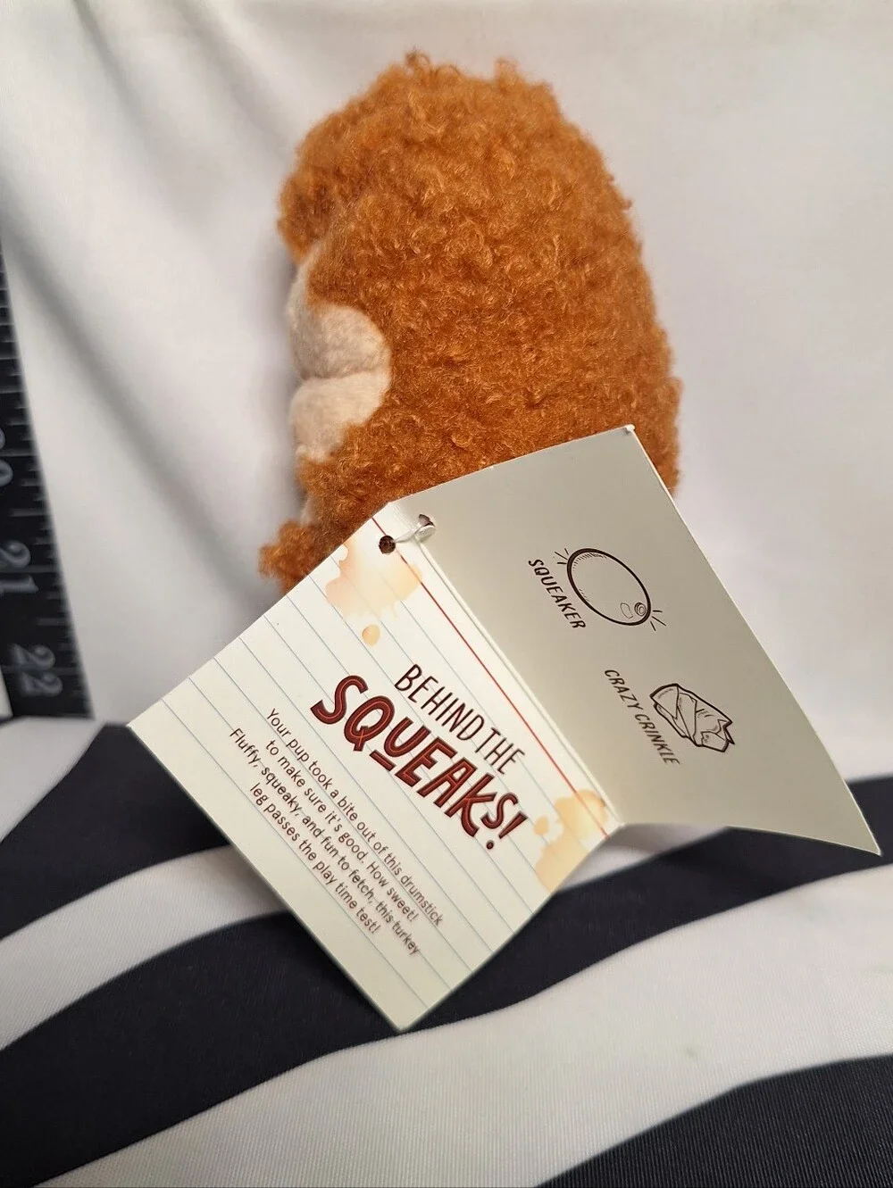 NWT Bark Taste Tested Turkey Leg Dog Toy XS